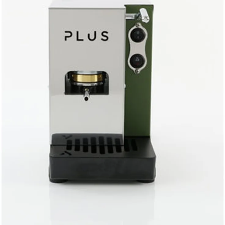 Aroma PLUS - ESE-Padmaschine Espressomaschine Militär Grün , Edelstahl