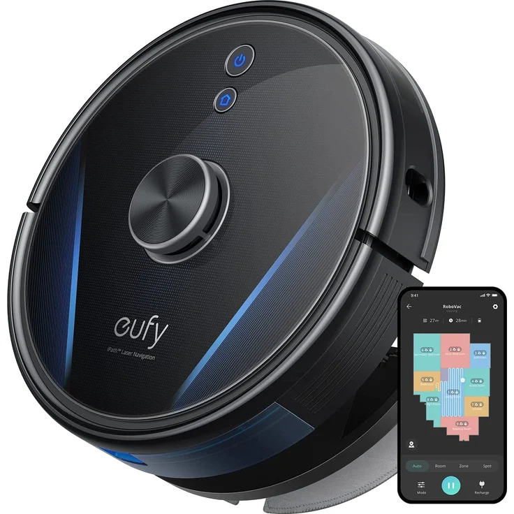 Eufy Clean LR30 Hybrid Saugroboter mit Wischfunktion, 145 min Akkubetrieb, 3000 Pa Saugleistung, iPath Lasernavigation, schwarz – Bild 1