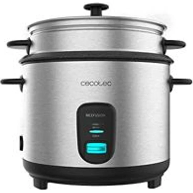Cecotec RiceFusion 7000 Inox Reiskocher, 700W, 1,8 L, Wärmhaltefunktion, Dampfschale, Edelstahl, silber – Bild 1