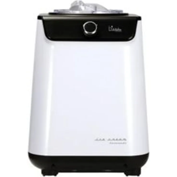 BIKITCHEN Ice 120 Eismaschine, 135 Watt, 1,2 Liter, bis zu -35°C, fertig in 60 Minuten, Nachfüllöffnung, weiß, schwarz