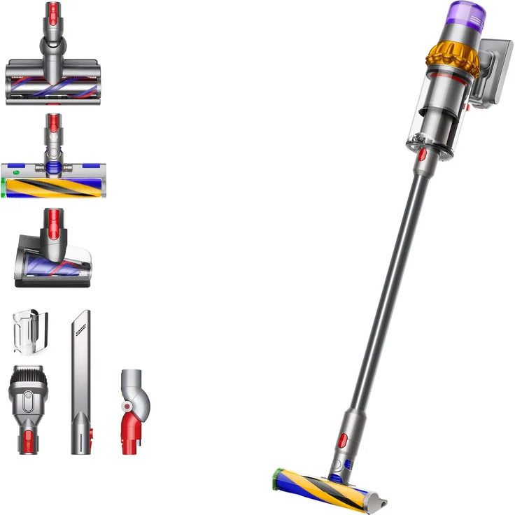 Dyson V15 Detect Absolute Handstaubsauger (2022), 394451-0160 min, gelb-nickel, Akkubetrieb, Akkuwechsel-Option – Bild 2