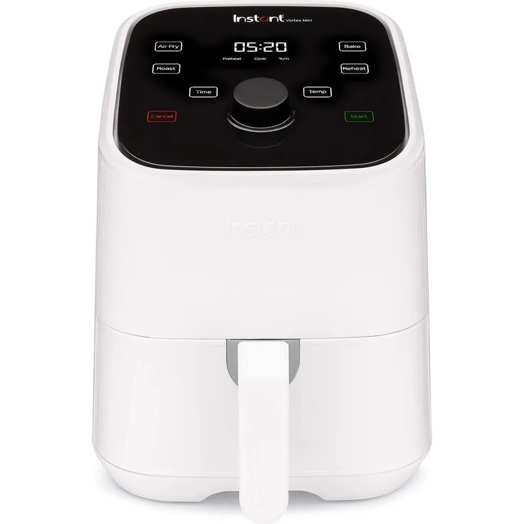Instant Vortex IP 140-6005-02 Heißluftfritteuse, ohne Fett, 1300 Watt, 2L, LED-Display, Timer, weiß