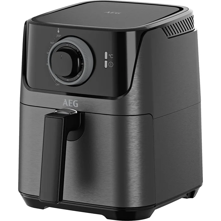 AEG AF5-1-4GB Heißluftfritteuse, ohne Öl, 1350 Watt, Thermostat, 2,5L, bis 200°C, schwarz – Bild 1