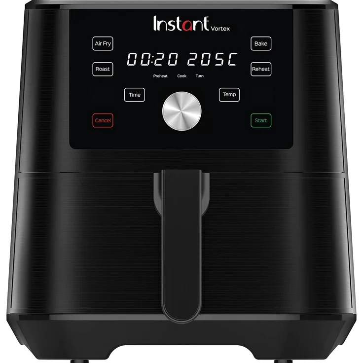 Instant Vortex IP 140-3030-01 Heißluftfritteue, ohne Fett, 1700 Watt, 5,7L, Frittieren, Backen, Braten und Speisenwärmer, Kunststoff, schwarz
