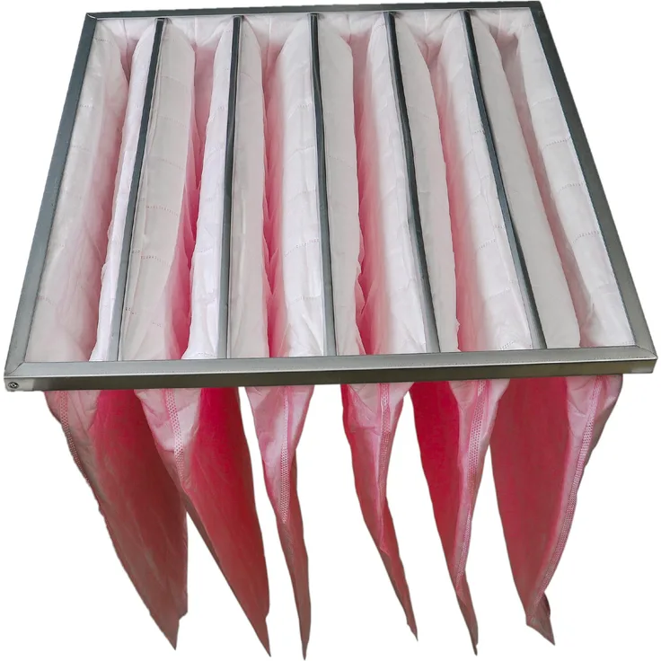 vhbw Taschenfilter für Klima- und Lüftungsanlagen - Filter F7, 59,2 x 59,2 x 60 cm, Rosa