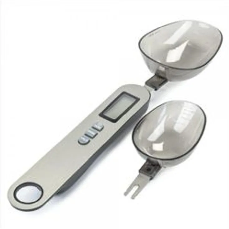 Korona Eva 79500 Löffelwaage, Haushaltswaage, präzise Wiegelöffel, 500 g, Edelstahl, digital, LCD Display, silber