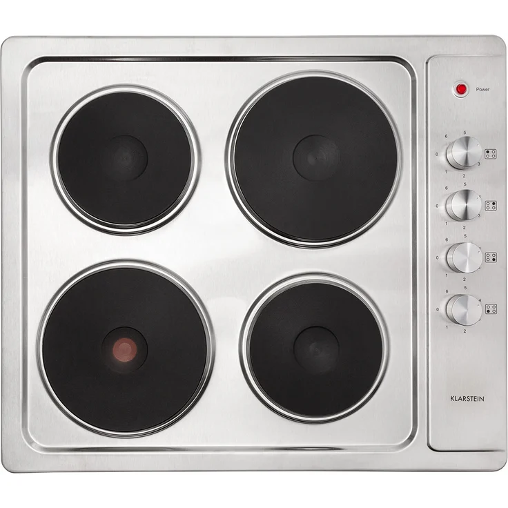 Klarstein Appetito 4 Elektrokochfeld 4 Platten 6 Leistungsstufen 5500 Watt Edelstahl Silber – Bild 1