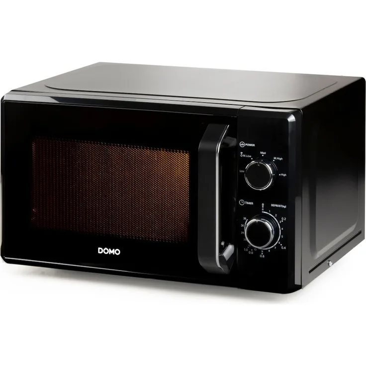 Domo DO2520 Mikrowelle, Standgerät, 20 Liter Garraum, 800 Watt, Timerfunktion, schwarz