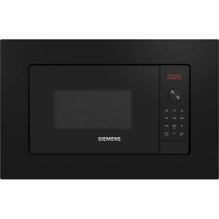 Siemens AG BE623LMB3 Mikrowelle, 20 Liter Garraum, 1000W, Memoryfunktion, Selbstreinigung, inkl. Drehteller, schwarz