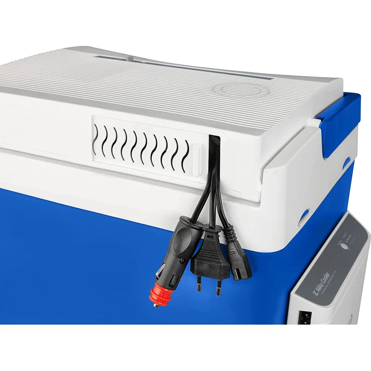 ZORN ZE26 12/230V LNE thermoelektrische Kühlbox, Energieeffizienzklasse E, 25 Liter, bis zu 7,5 Stunden Kühlen mit Akku, blau, weiß – Bild 4