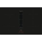 Siemens EH801BE15E Induktionskochfeld mit Dunstabzug, Energieeffizienzklasse B, Einbaugerät, 4 Zonen, Breite 79,2 cm, schwarz