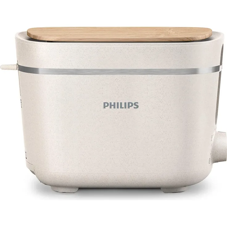 Philips HD2640/10 2-Schlitz-Toaster, 830 Watt, 8 Bräunungsstufen, Liftfunktion, Röstgradelektronik, energiesparend, inkl. Brötchenaufsatz, Krümelschublade, creme