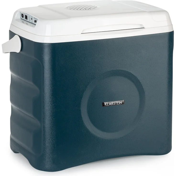 Klarstein BeerBelly 29 Thermoelektrische Kühlbox, Energieeffizienzklasse F, 29 Liter, Kühl-& Warmhaltefunktion, USB-Port, ECO-Modus, Blau – Bild 1