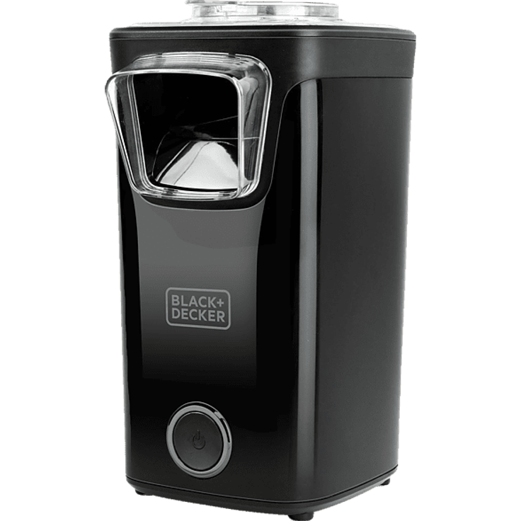 Black+Decker BXPC1100E Popcornmaker, 1100 Watt, ölfreier Popcorn-Maker, kompaktes Format, schnell fertig in 3 min, schwarz