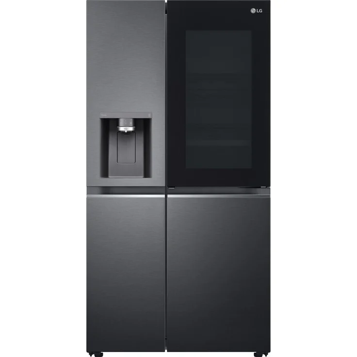 LG GSXB90MCDE Side-by-Side-Kühlschrank, freistehend, matt black steel, NoFrost, Schnellkühlen, Wasser- und Eiswürfelspender, Festwasseranschluss, Breite 91.3 cm, Energieklasse E – Bild 1