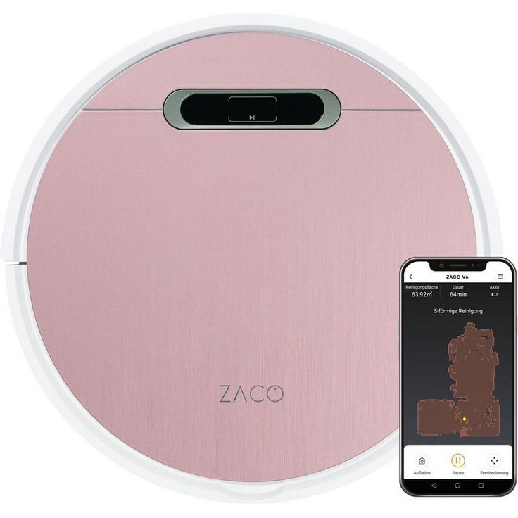 Zaco V6 Saugroboter mit Wischfunktion, 600ml beutelloser Staubtank oder 1000ml Staubbeutel, App- und Sprachsteuerung