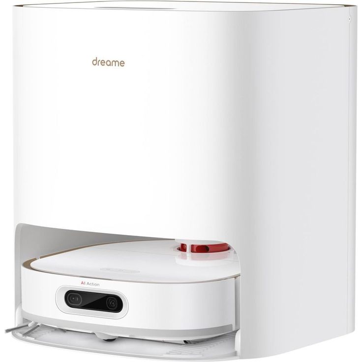 Dreame W10 Pro Saugroboter mit Wischfunktion und Selbstreinigungsstation, 160 min Akkubetrieb, 4000 Pa Saugleistung, 3D-Kamera, weiß-gold – Bild 1