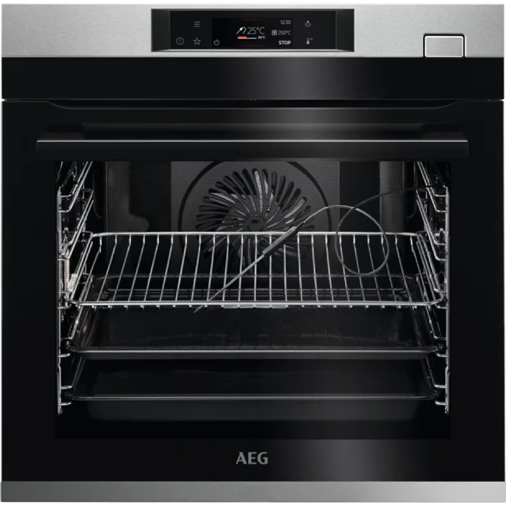 AEG BSE77228BM 71 l Einbaugerätbackofen EEK: A++ Dampfgaren AutoClean (Schwarz, Edelstahl)