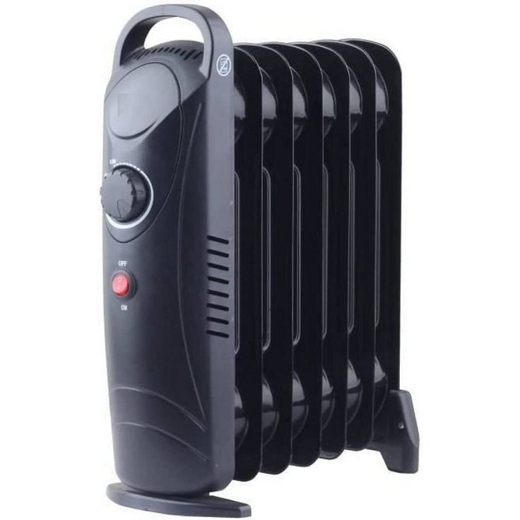 JUNG Ölradiator TECHWOOD TCG626 - Elektrische Heizung mit Thermostat - mobile Elektroheizung 450W, 5 Heiz-Lamellen, Energiesparend, Ölradiator für Räume bis 15qm², Überhitzungsschutz, leichtes Gewicht, mobiles Heizgerät, aus hochwertigem Stahl gefertigt, H