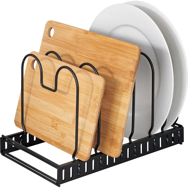 Teleskop-Geschirrabtropfer, schwarz, WENKO