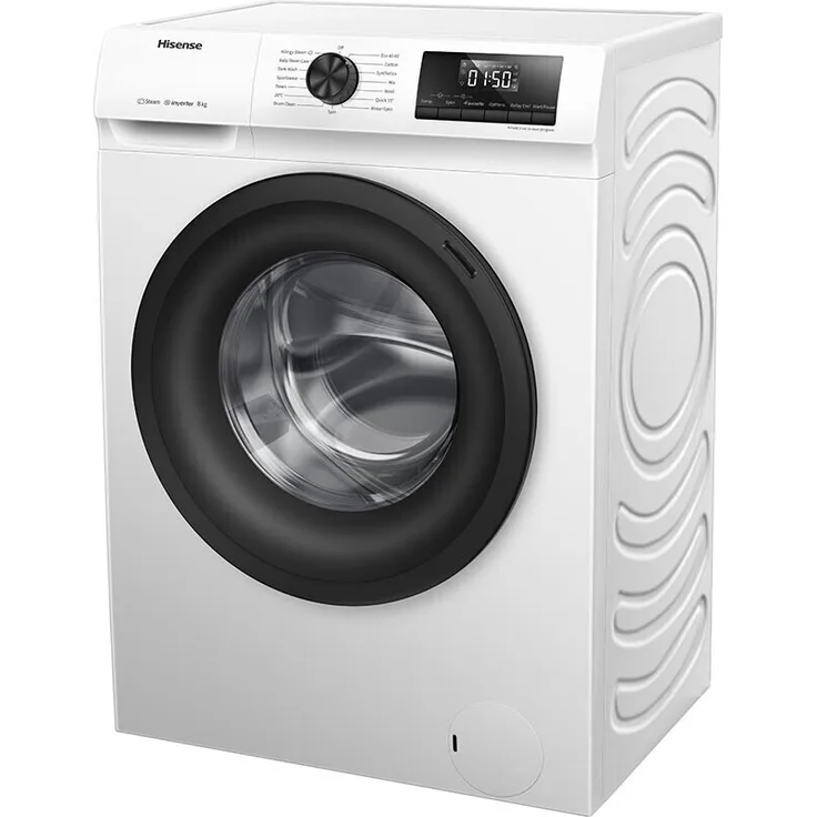 Hisense WFQP8014EVM, Frontlader-Waschmaschine, A, Fassungsvermögen 8 kg, Standgerät, Breite 60 cm