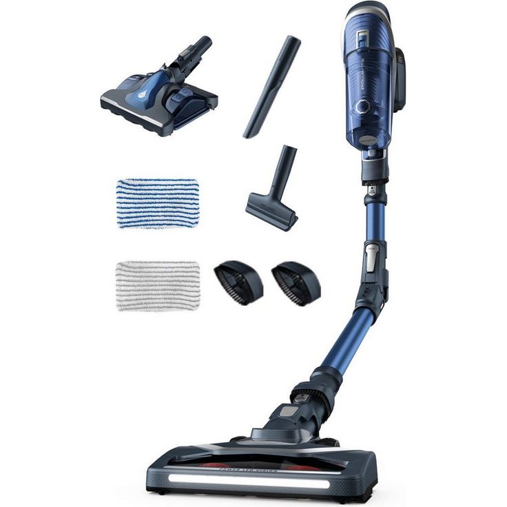 Rowenta XForce Flex 8.60 AQUA Handstaubsauger RH9680, 35 min Akkubetrieb, 185 Watt, beutellos, inkl. Aqua-Düse und 2 Mops, LED-Düse