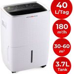 VENDOMNIA Luftreiniger Luftentfeuchter - 30-40-50-60L-Tag, 3,7L Behälter, 2 Displays elektrisch Timer Auto-Modus mit-ohne Pumpe Bautrockner Raumentfeuchter Entfeuchtungsgerät Raumentfeuchtungsgerät Luftentfeuchtungsgerät