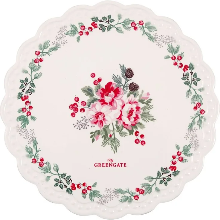 Greengate Charline Untersetzer rund white 20 cm