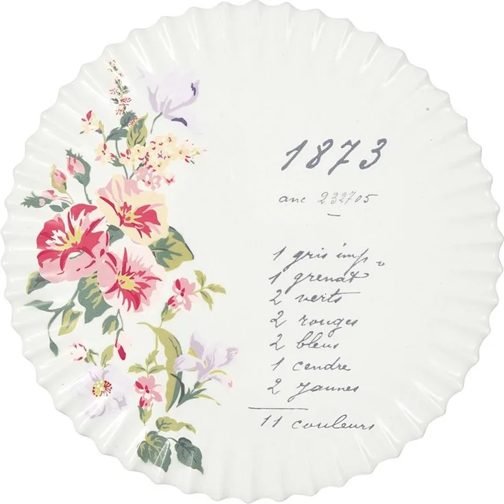 Greengate Jacobe Untersetzer rund white 20 cm