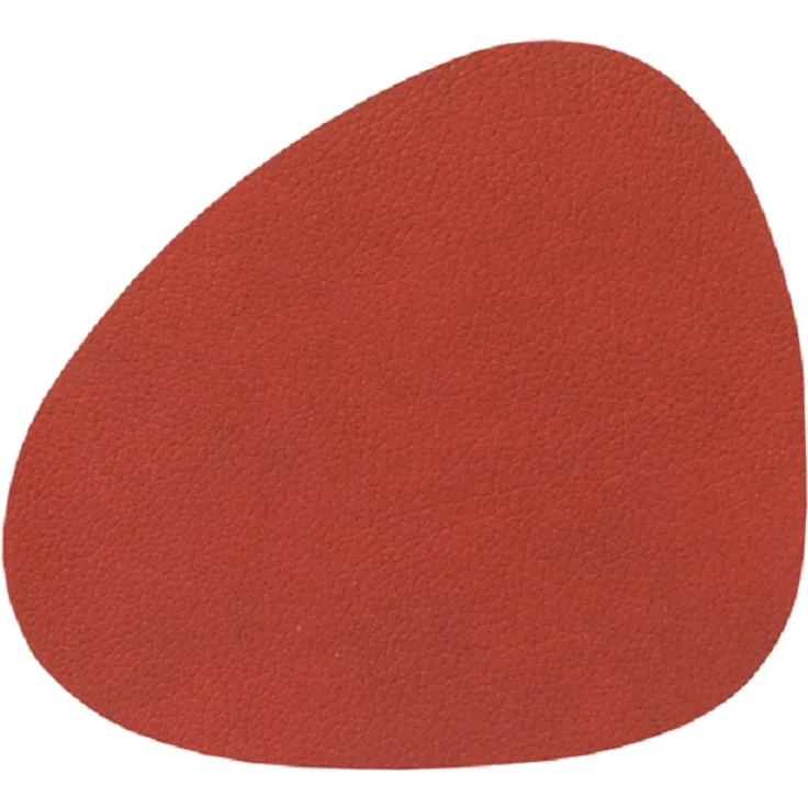 Glasuntersetzer Curve (11x13cm) Nupo Leder - LindDNA sienna