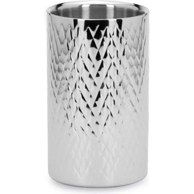 Hermann Bauer jun. Champagner- -Flaschenkühler Raute H 20 cm Außen-Ø 12 cm Edelstahl