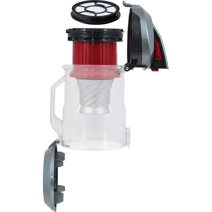Gutfels Clean 3010 Bodenstaubsauger, 850 Watt, beutellos, 9 m Aktionsradius, Zyklon-Technologie, grau-rot  – Bild 4