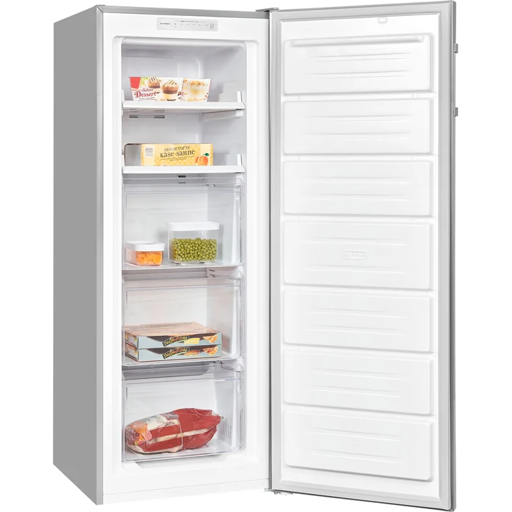Exquisit GS231-NF-H-010D Gefrierschrank, freistehend, inoxlook, Energieklasse E – Bild 2