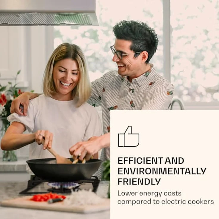 Klarstein Victoria Domino Gaskochfeld, 2-flammig, Glaskeramik, Retro-Look – Bild 2