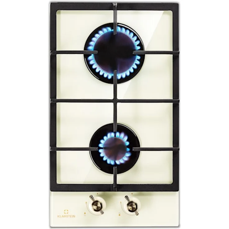 Klarstein Victoria Domino Gaskochfeld, 2-flammig, Glaskeramik, Retro-Look – Bild 1