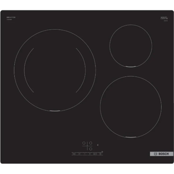 Bosch Serie 4 PUJ611BB5E Induktionskochfeld, Schwarz, Integriert, 60 cm, Keramik 3 Zone(n)