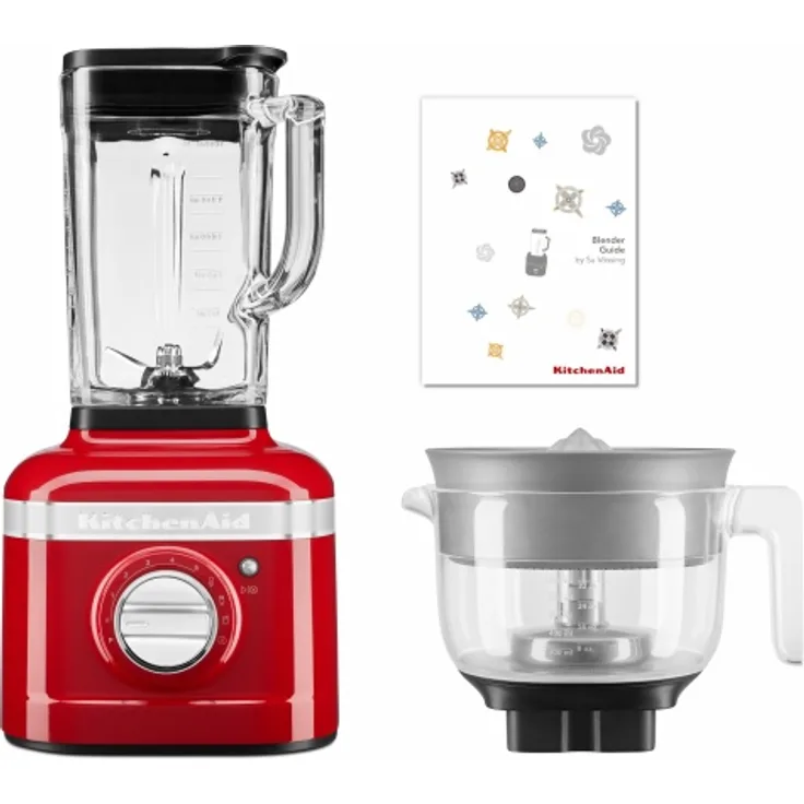 KitchenAid Paket 1, K400 Standmixer, 1200W, 5 Geschwindigkeiten, inkl. Zitruspressenaufsatz, empire rot
