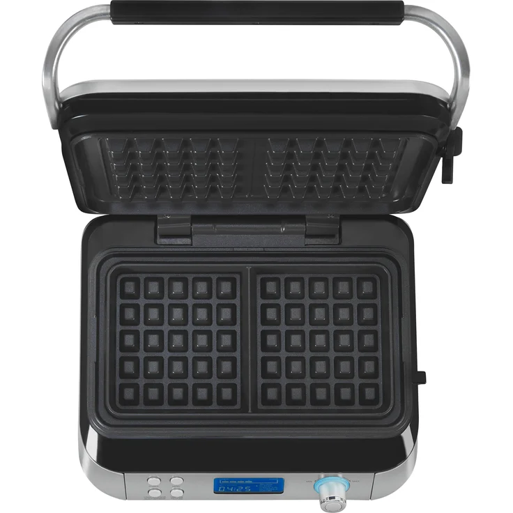 Gutfels WAFFLE 5010 Waffeleisen, 1600 Watt, antihaftbeschichtete Platten, Timer, Display, 5 Programme, schwarz, inox – Bild 9