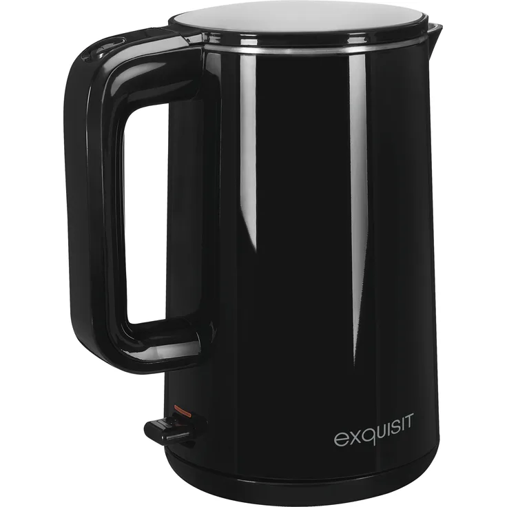 Exquisit WK 6103 Wasserkocher, 1,5 Liter, 2200 Watt, 360-Grad-Sockel, integrierter Kalkfilter, Abschaltautomatik, Kunststoff, schwarz  - Preisvergleich