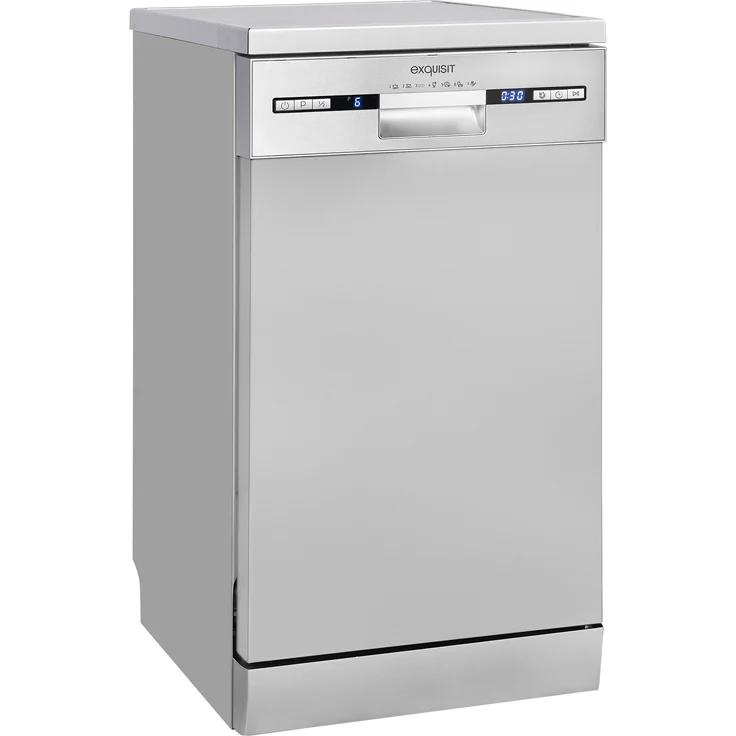 Exquisit GSP9309-030E silber, Geschirrspüler, E, Geräuschemissionsklasse C, Geräuschemissionen 49 Dezibel – Bild 1