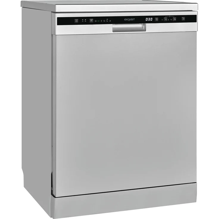 Exquisit GSP6312-030D silber, Geschirrspüler, D, Geräuschemissionsklasse C, Geräuschemissionen 49 Dezibel – Bild 1