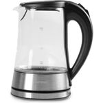 Orava VK-4017 B Wasserkocher, 1,7 l, 2200W, Wasserstandsanzeige, Überhitzungsschutz, schwarz, silber