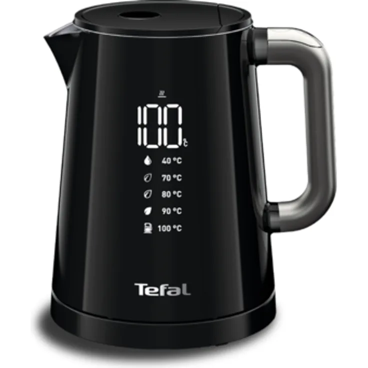 Tefal KO854830 Digital & Smart Wasserkocher, 1 l, Regelbare Temperatur, 1800 Watt, schwarz