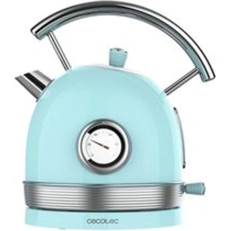 Cecotec Thermosense 420 Vintage Light Blue Wasserkocher, 2200 W, 1,8 L, Temperaturanzeige, blau