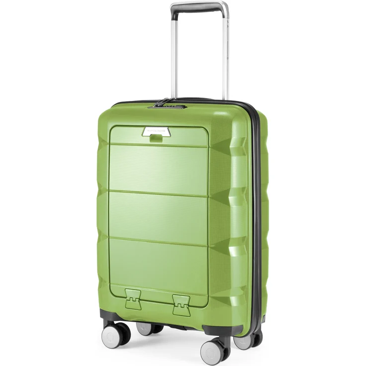 Hauptstadtkoffer Britz Handgepäck mit Laptopfach Hartschalen Koffer Trolley Rollkoffer Reisekoffer, TSA, 4 Rollen, 55 cm, 34 Liter, Hellgrün – Bild 1