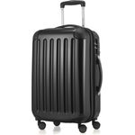 Hauptstadtkoffer Alex Handgepäck Hartschalenkoffer Kabinen Gepäck für jede Airline, 4 Rollen, Erweiterbar, 55 cm, 42 Liter Schwarz, TSA Zahlenschloss