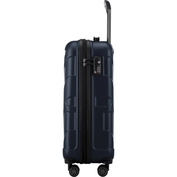 Suitline Handgepäck Hartschalen Koffer Koffer Trolley Rollkoffer Reisekoffer, TSA, 55 cm, ca. 40 Liter, 100% ABS Matt Dunkelblau – Bild 4