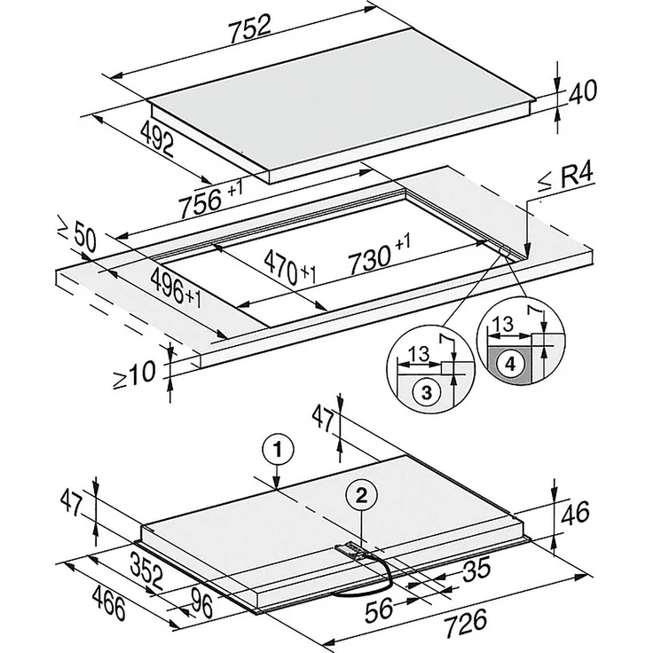 Miele KM 6523 FL Kochfeld – Bild 2