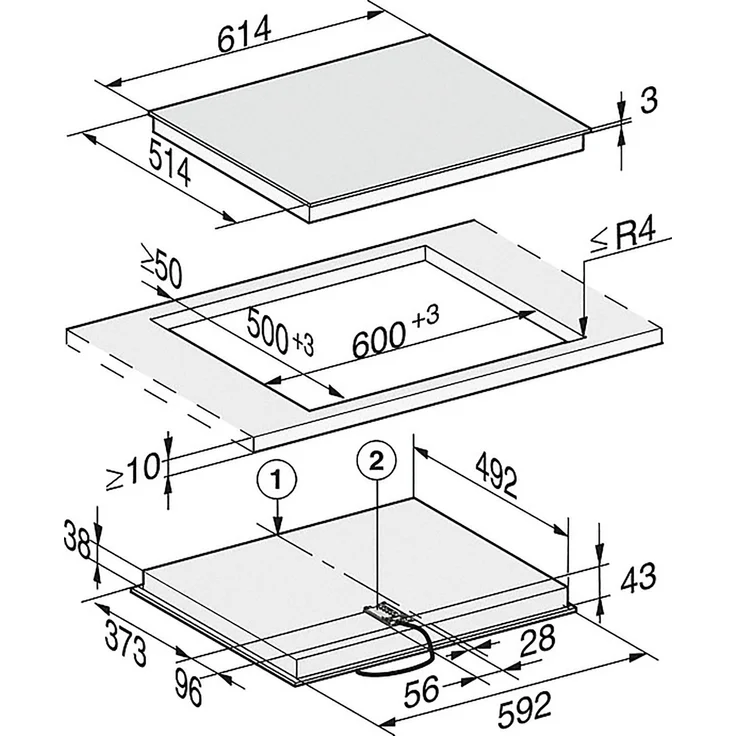 Miele KM 6521 FR Kochfeld – Bild 2