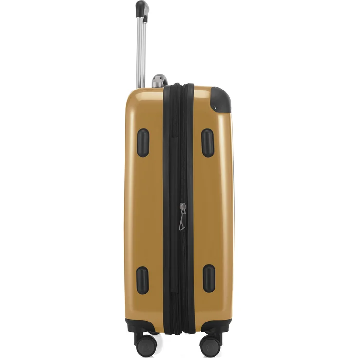 Hauptstadtkoffer Alex Handgepäck Hartschalenkoffer Kabinen Gepäck für jede Airline, 4 Rollen, Erweiterbar, 55 cm, 42 Liter TSA Zahlenschloss, herbstgold – Bild 3